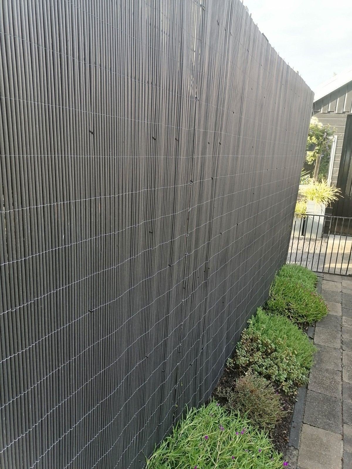 Kunststof tuinscherm 2x, Tuin en Terras, Ophalen, Kunststof, 1 tot 2 meter, Minder dan 3 meter