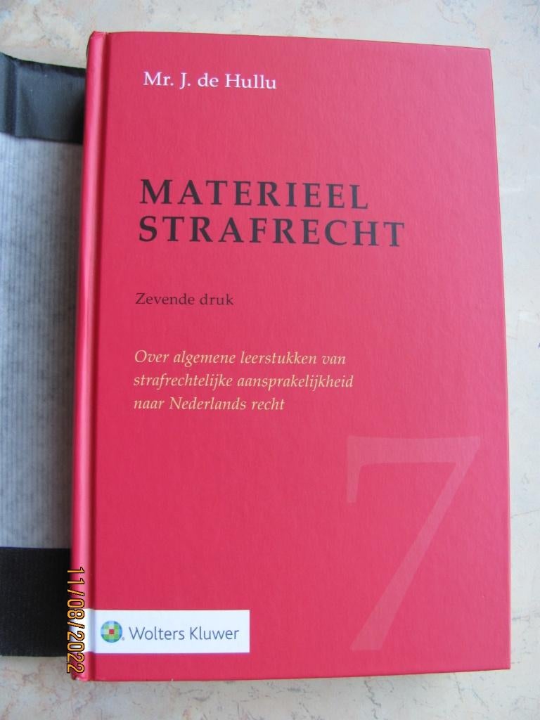 NIEUWSTAAT Materieel Strafrecht de Hullu hardcover 7e 2018, Boeken, J. de Hullu, Ophalen of Verzenden, Gamma, WO