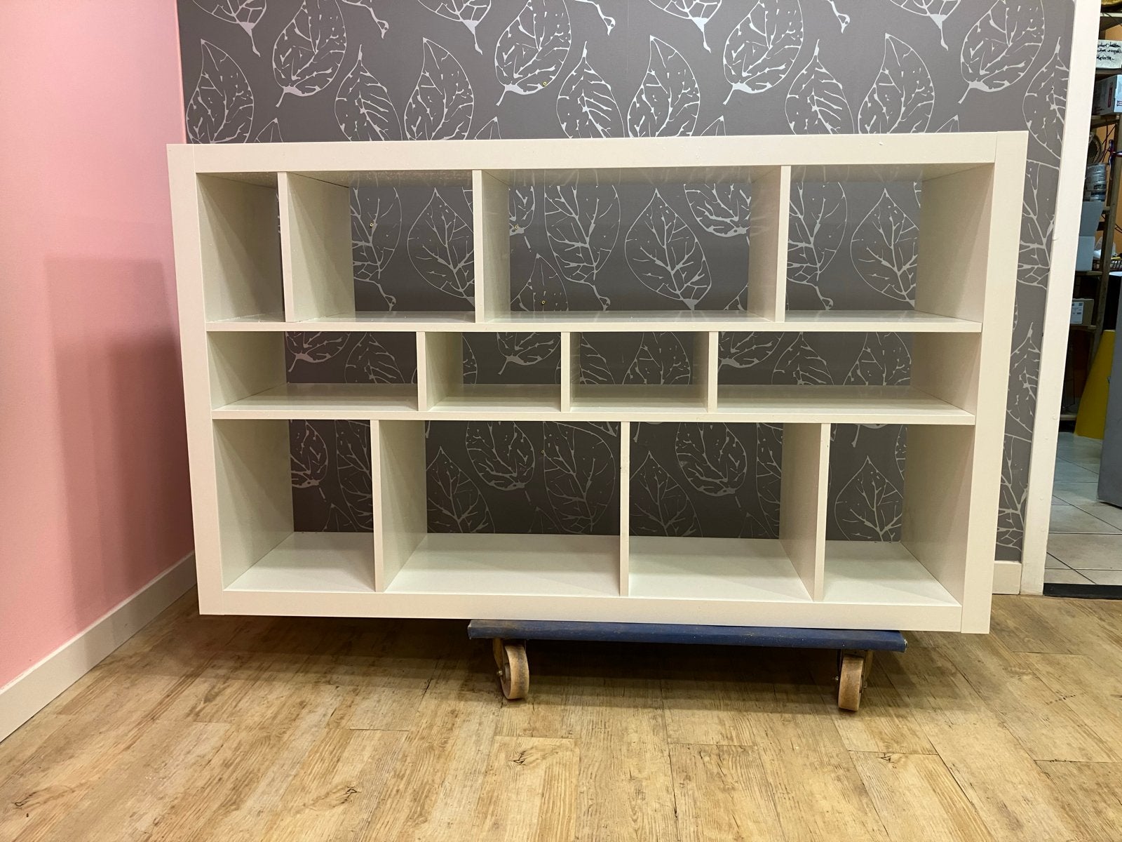 IKEA KALLAX Kast / Vakkenkast - Wit, Ophalen, Met plank(en), Gebruikt, 100 tot 150 cm
