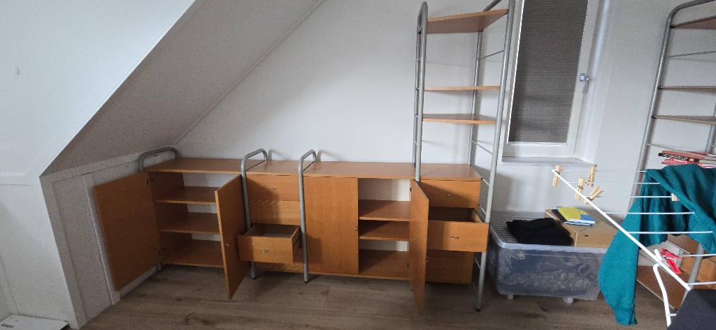 Vintage Ikea kast Niklas Rutger Andersson wandkast hout, Huis en Inrichting, Kasten | Wandmeubels, Ophalen, Gebruikt, Met deur(en)