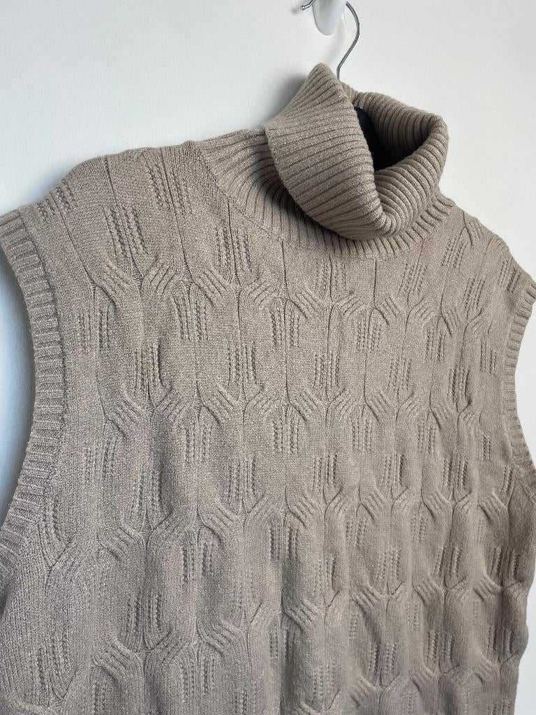 Smashed Lemon spencer mouwloze coltrui beige L 40, Maat 38/40 (M), Active Cheetah BV, Weesperstraat 124B 1112AP Diemen, Smashedlemon@contactfeed.nl