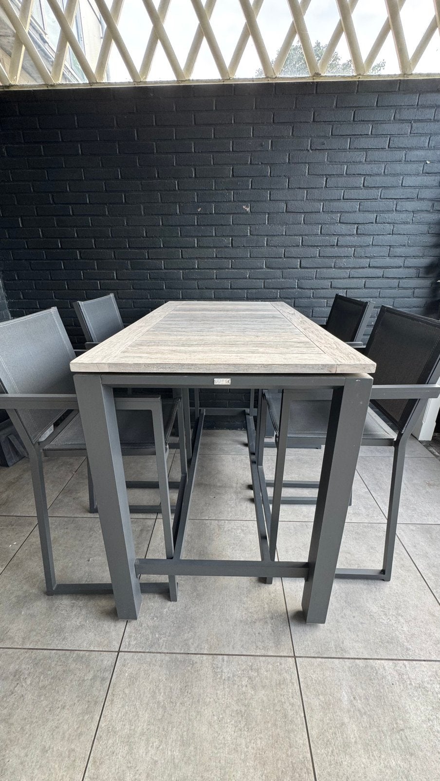 barset Life outdoor 140 antraciet, Tuin en Terras, Ophalen, Zo goed als nieuw, Aluminium