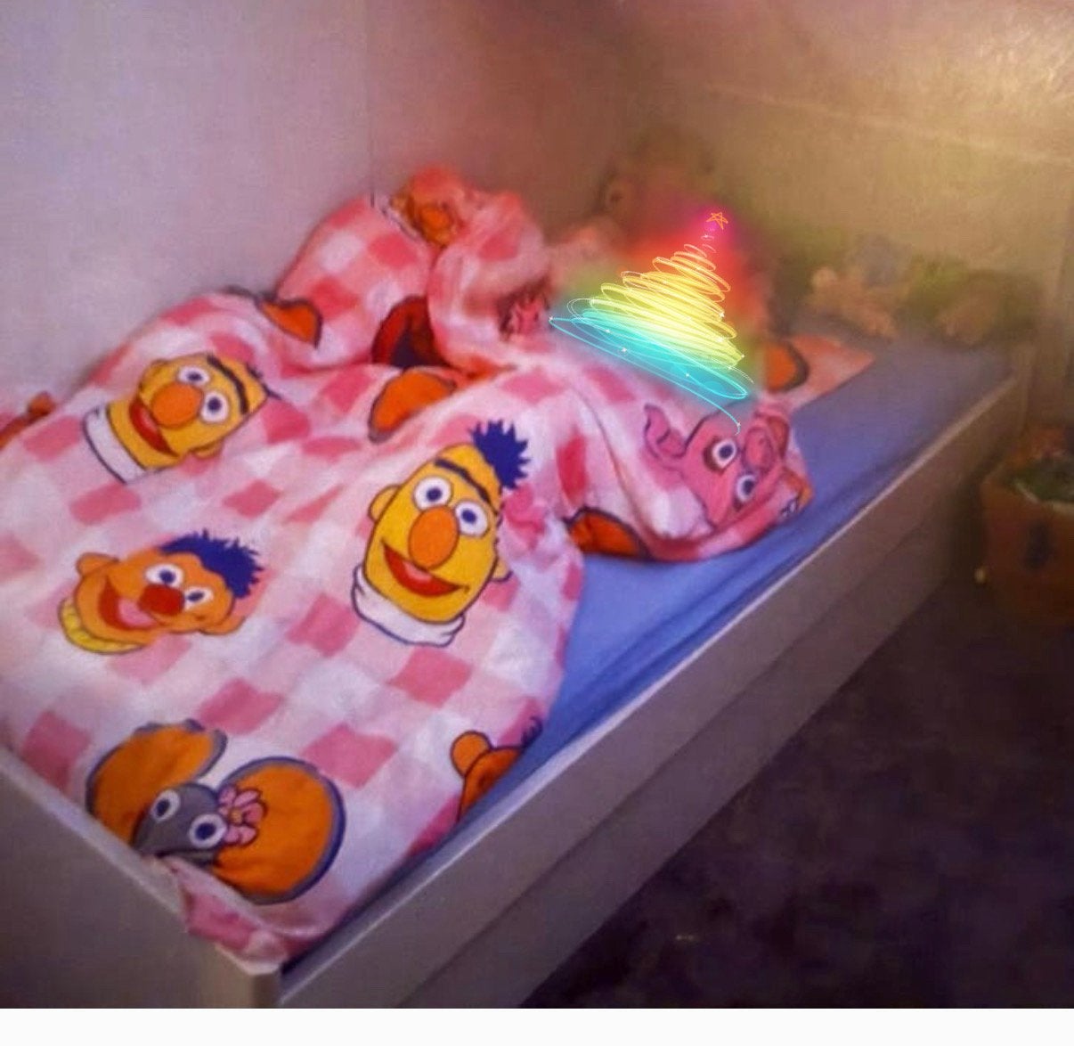 1 pesroons bed te koop, Ophalen, Eenpersoons, Wit, Zo goed als nieuw