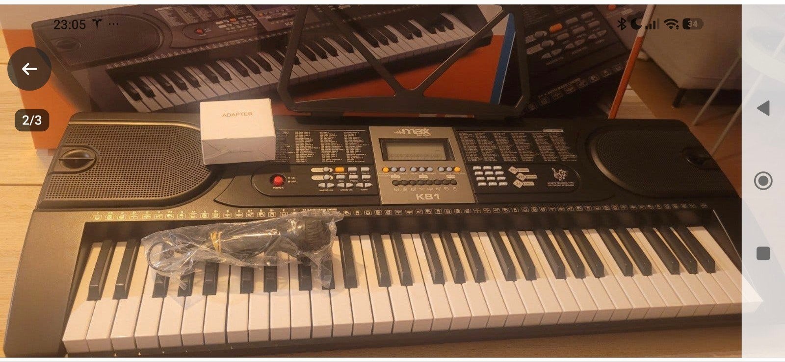 Max Music KB1 keyboard, Ophalen of Verzenden, Zo goed als nieuw, 61 toetsen, Overige merken