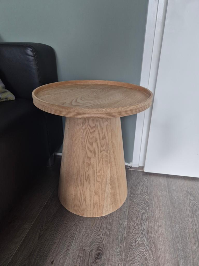 Bijzettafel Rondo Groot Naturel - Xenos 40x50cm, Huis en Inrichting, 45 tot 60 cm, Minder dan 55 cm, Rond, Ophalen of Verzenden