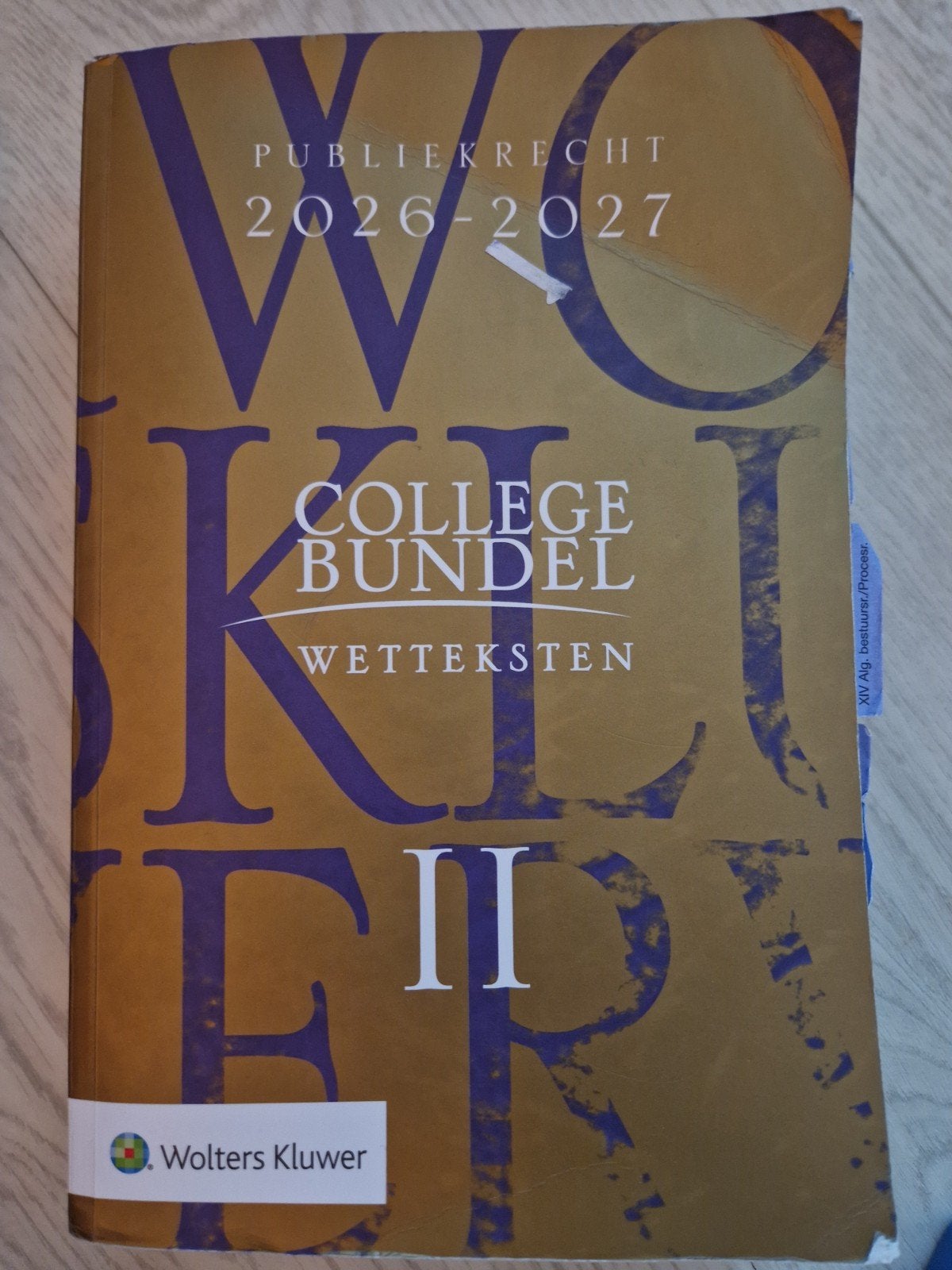 Collegebundel Wetteksten I en II 2026-2027, Ophalen of Verzenden, Gelezen, Sociale wetenschap