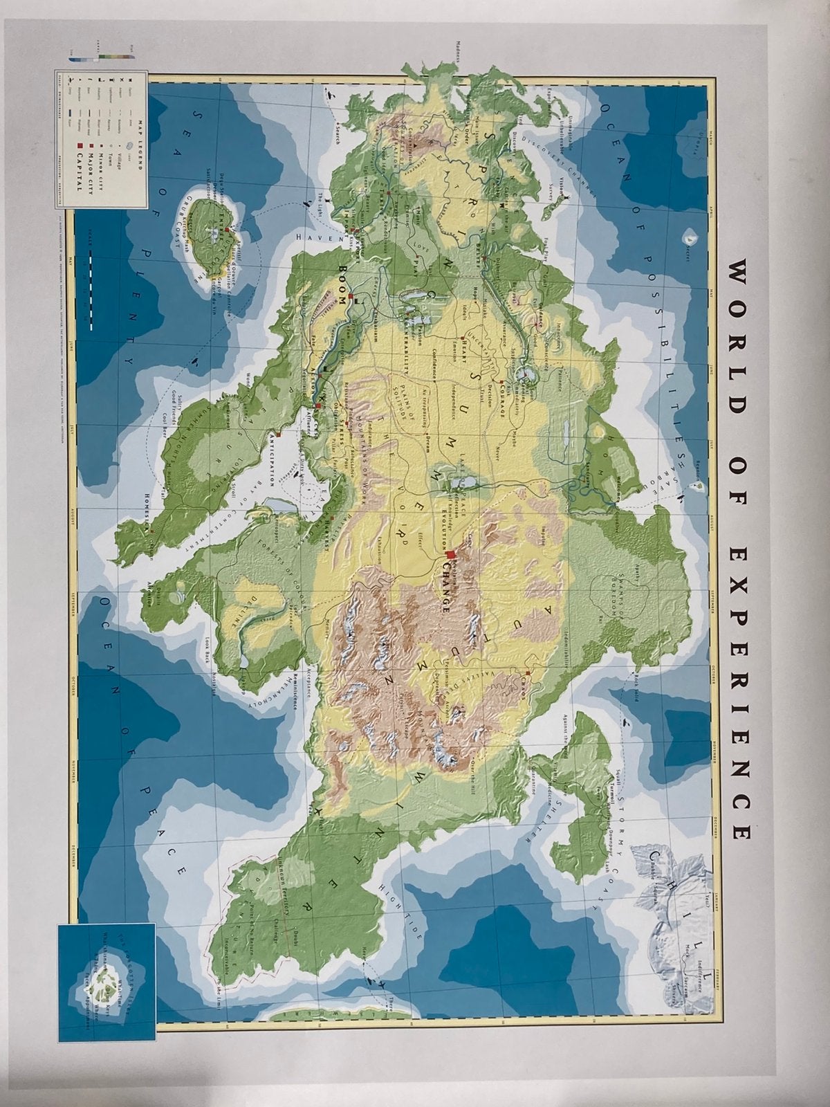 Wandkaart World of Experience, Ophalen, Zo goed als nieuw, 2000 tot heden, Landkaart