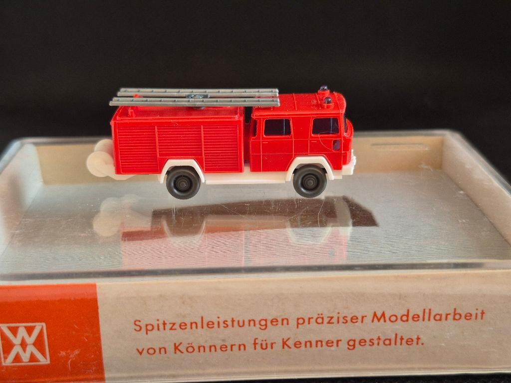 Wiking N61 - Magirus LF16 dubbelcabine spuitwagen (15858), Overige merken, Gelijkstroom, Overige typen, Ophalen of Verzenden