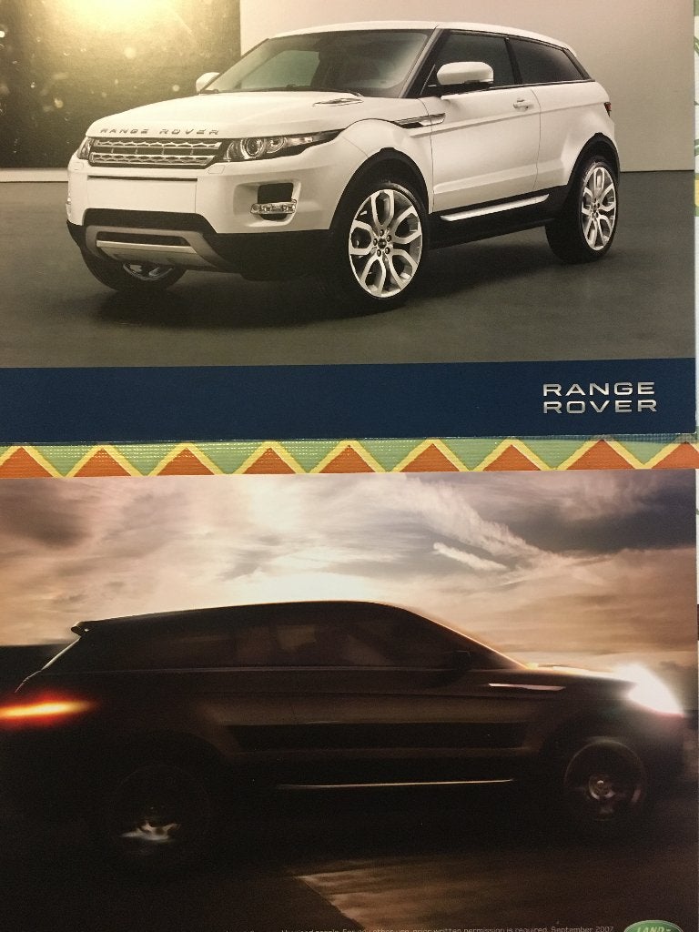 3x Range Rover Evoque folders brochures persfoto 2011 + 2007, Ophalen of Verzenden, Zo goed als nieuw, Overige merken