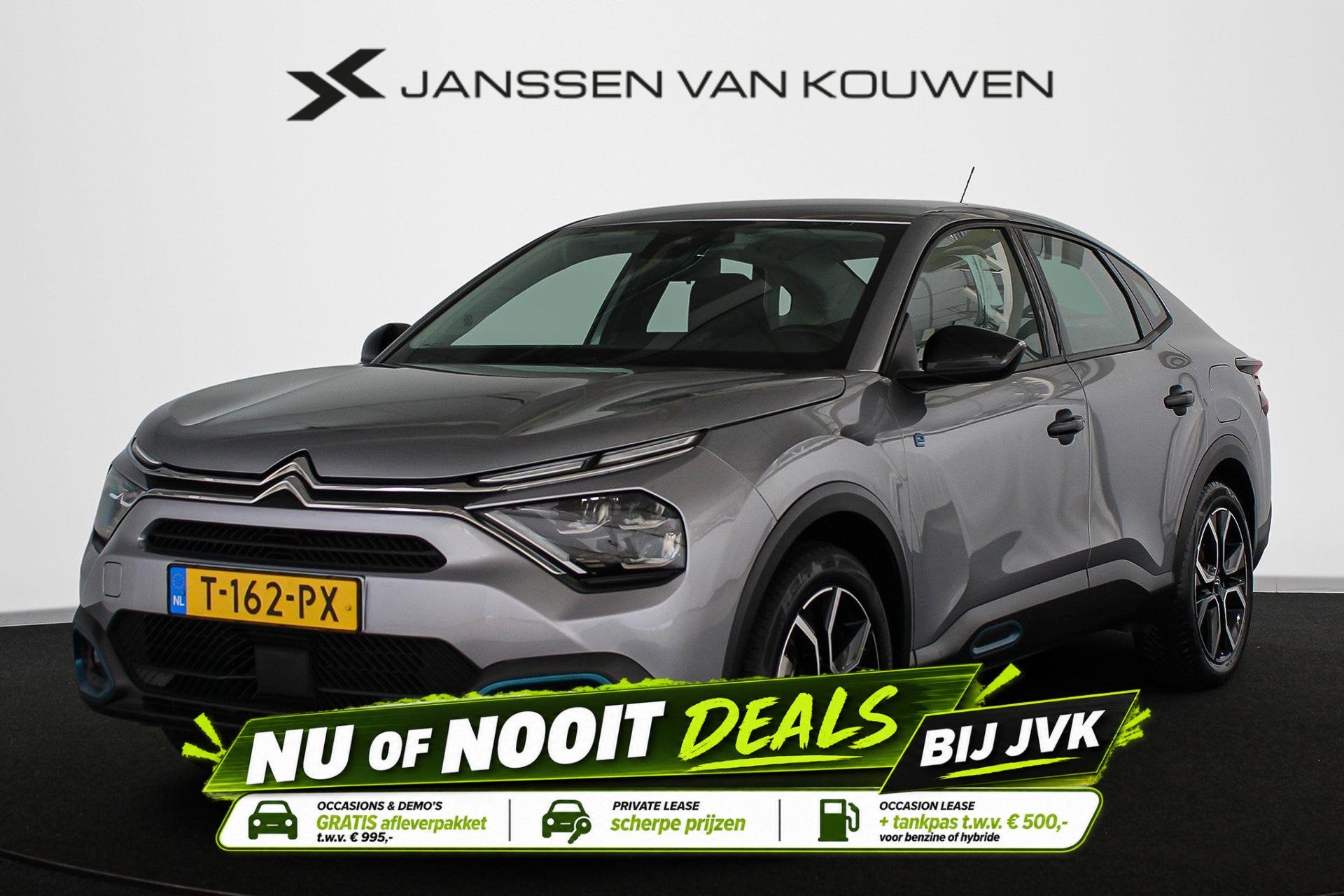 Citroen Ë-C4 X Feel 50 kWh Apple CarPlay Climate Control 18, Auto's, Gebruikt, Zwart, E-C4 X, Parkeersensor