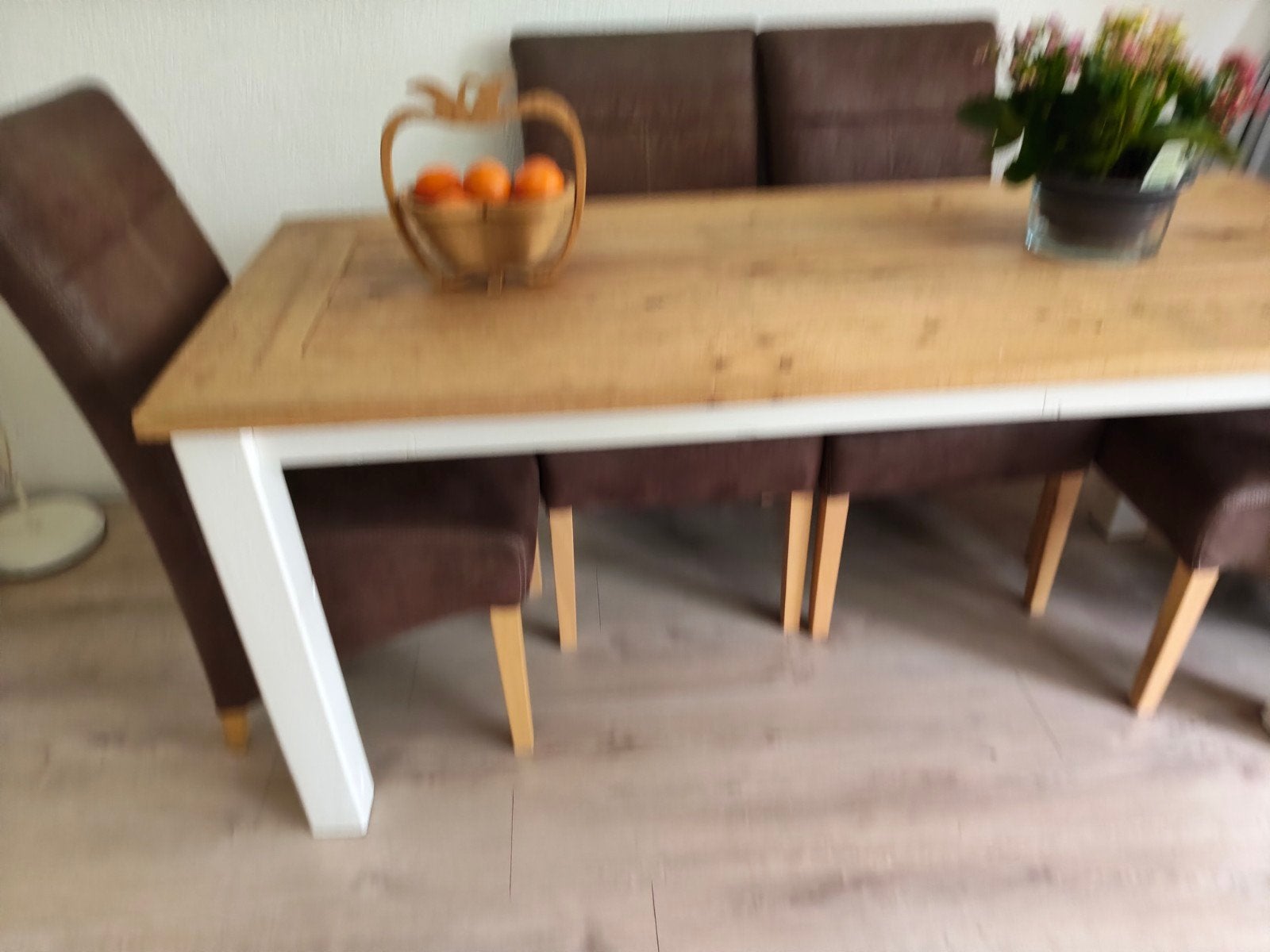 steigerhouten eettafel, Ophalen, Gebruikt, 50 tot 100 cm, Vijf personen of meer