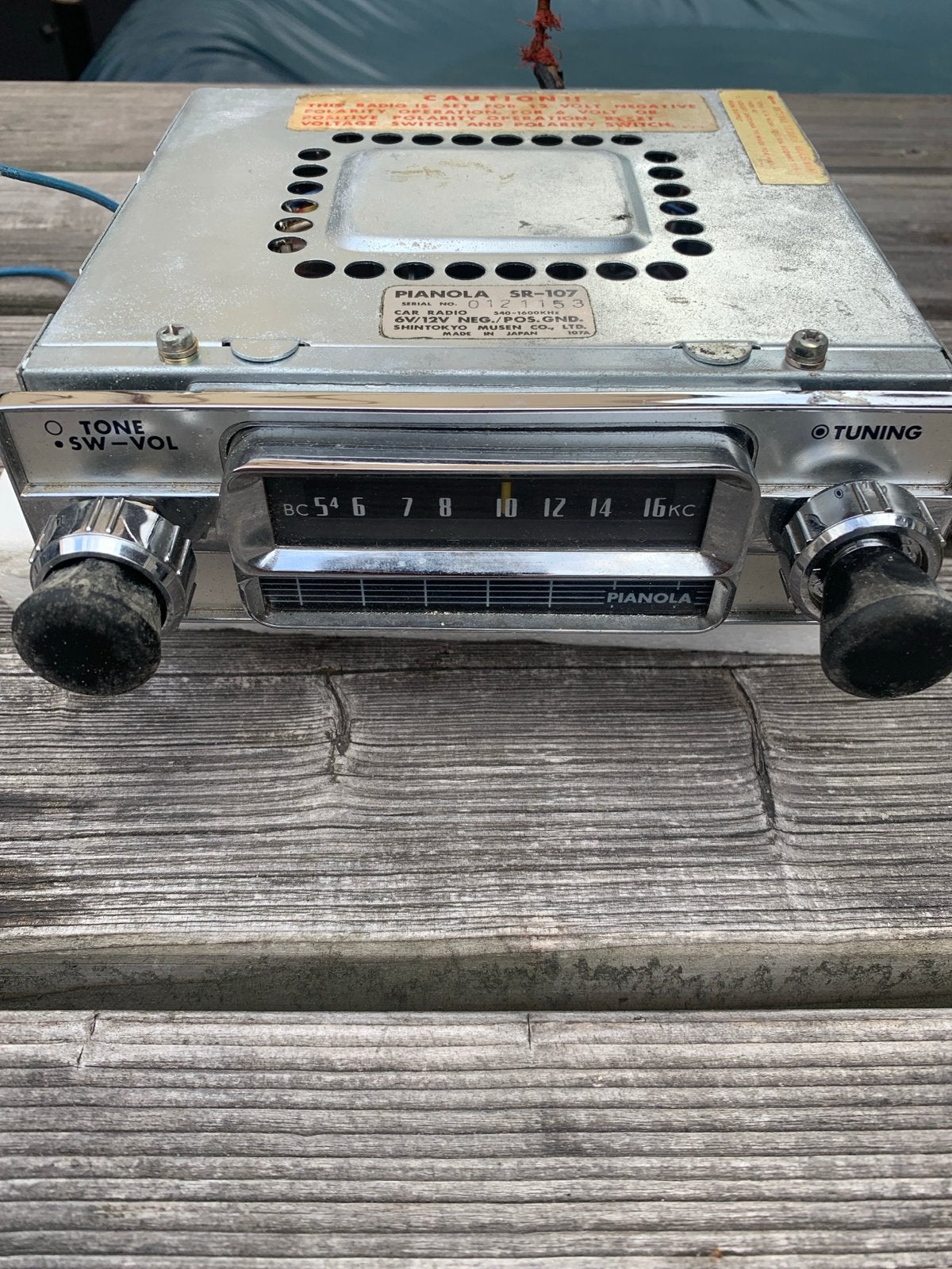 Pianola SR-107 Autoradio - Vintage Japanse Car Radio, Auto diversen, Ophalen, Gebruikt