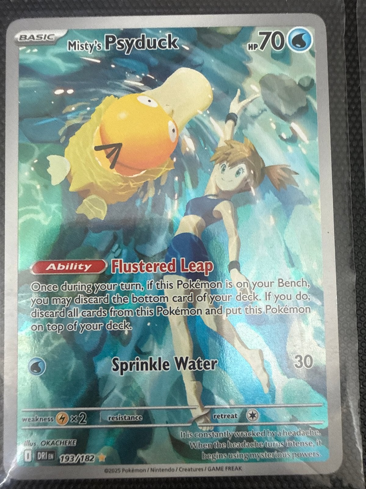 Misty's Psyduck Pokémon Kaart 193/182 - Zo goed als nieuw, Ophalen of Verzenden, Zo goed als nieuw, Losse kaart