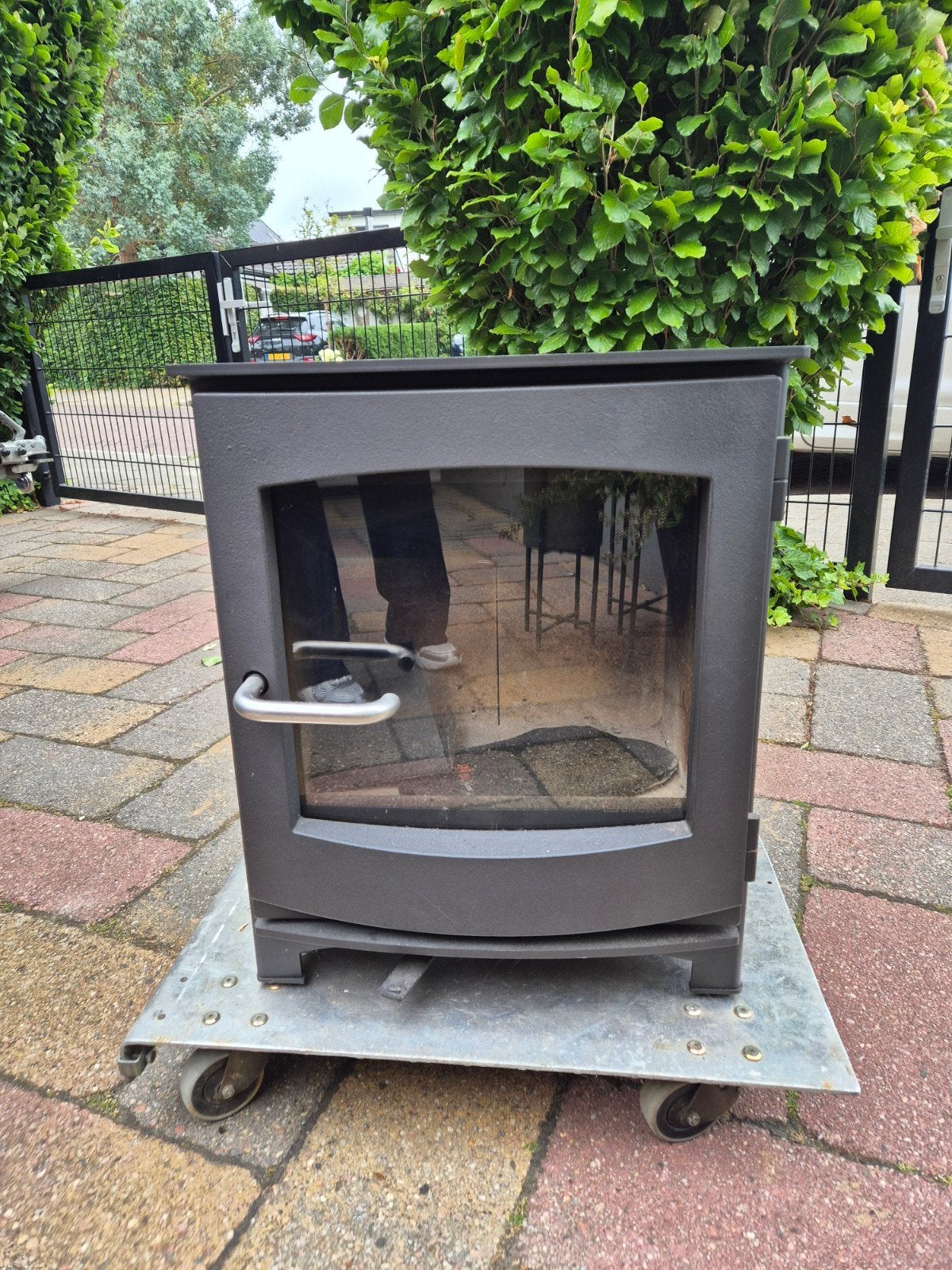 Compacte Houtkachel Dik Geurts Ivar Low EA-01, Huis en Inrichting, Kachels, Ophalen, Gebruikt, Hout, Houtkachel