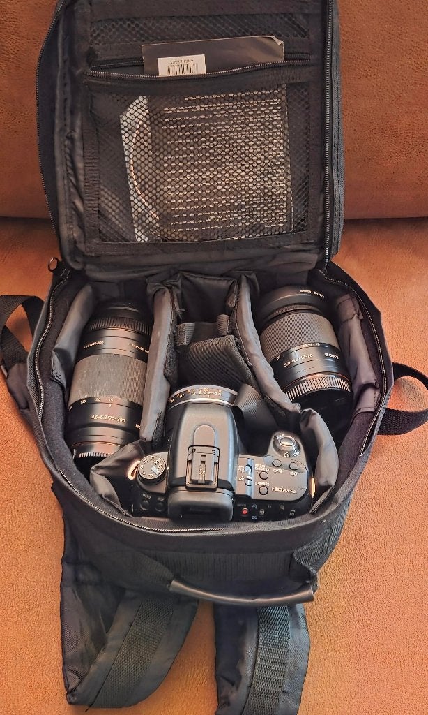 Sony A580 DSLR camera compleet met lenzen, Spiegelreflex, 16 megapixels, Ophalen of Verzenden, Zo goed als nieuw