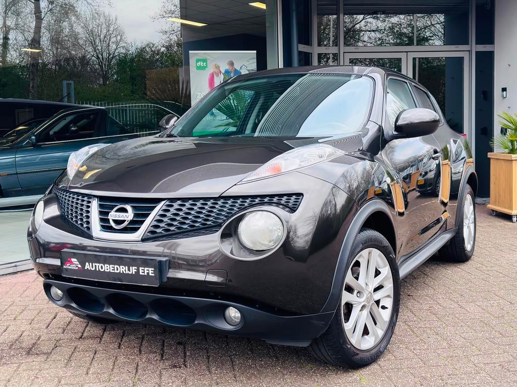 Nissan Juke 1.6 Tekna Airco*Leer*Stlvrmng, Voorwielaandrijving, Euro 5, Zwart, 4 cilinders
