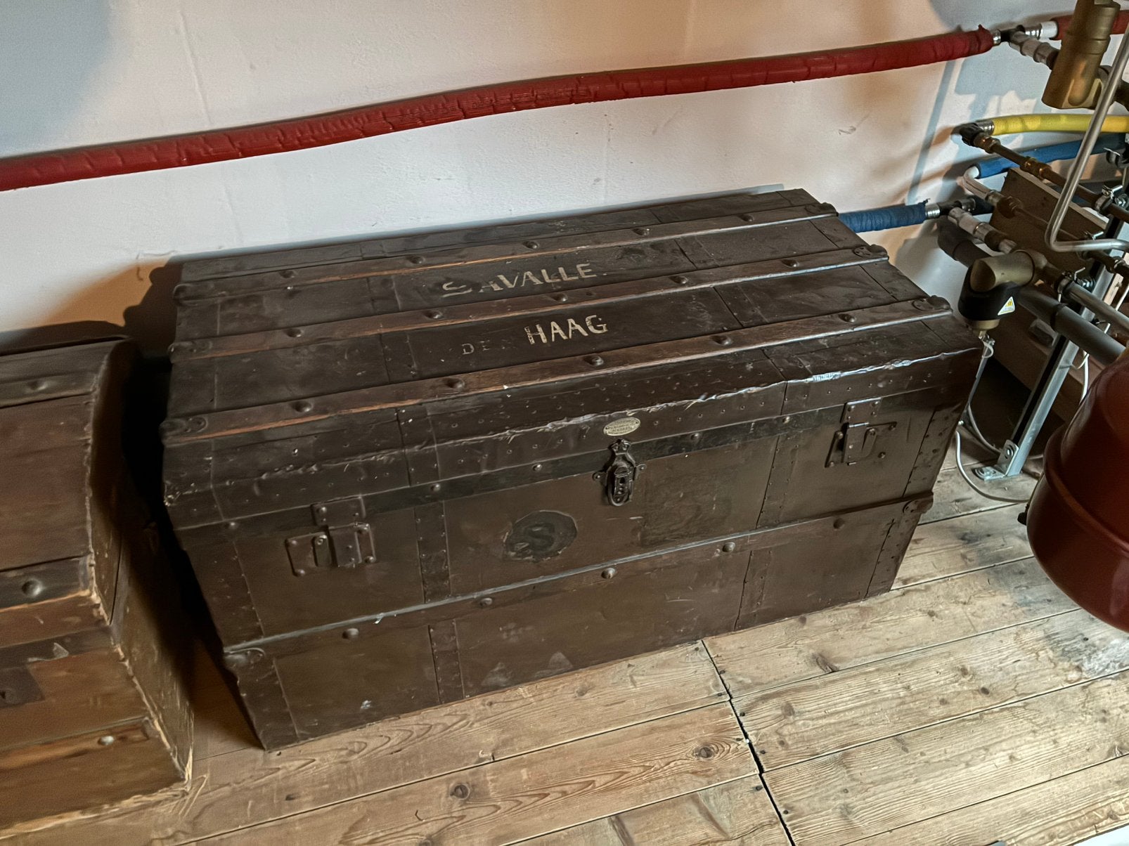 3 stuks antieke hutkoffer, Ophalen, Zo goed als nieuw, Minder dan 50 cm