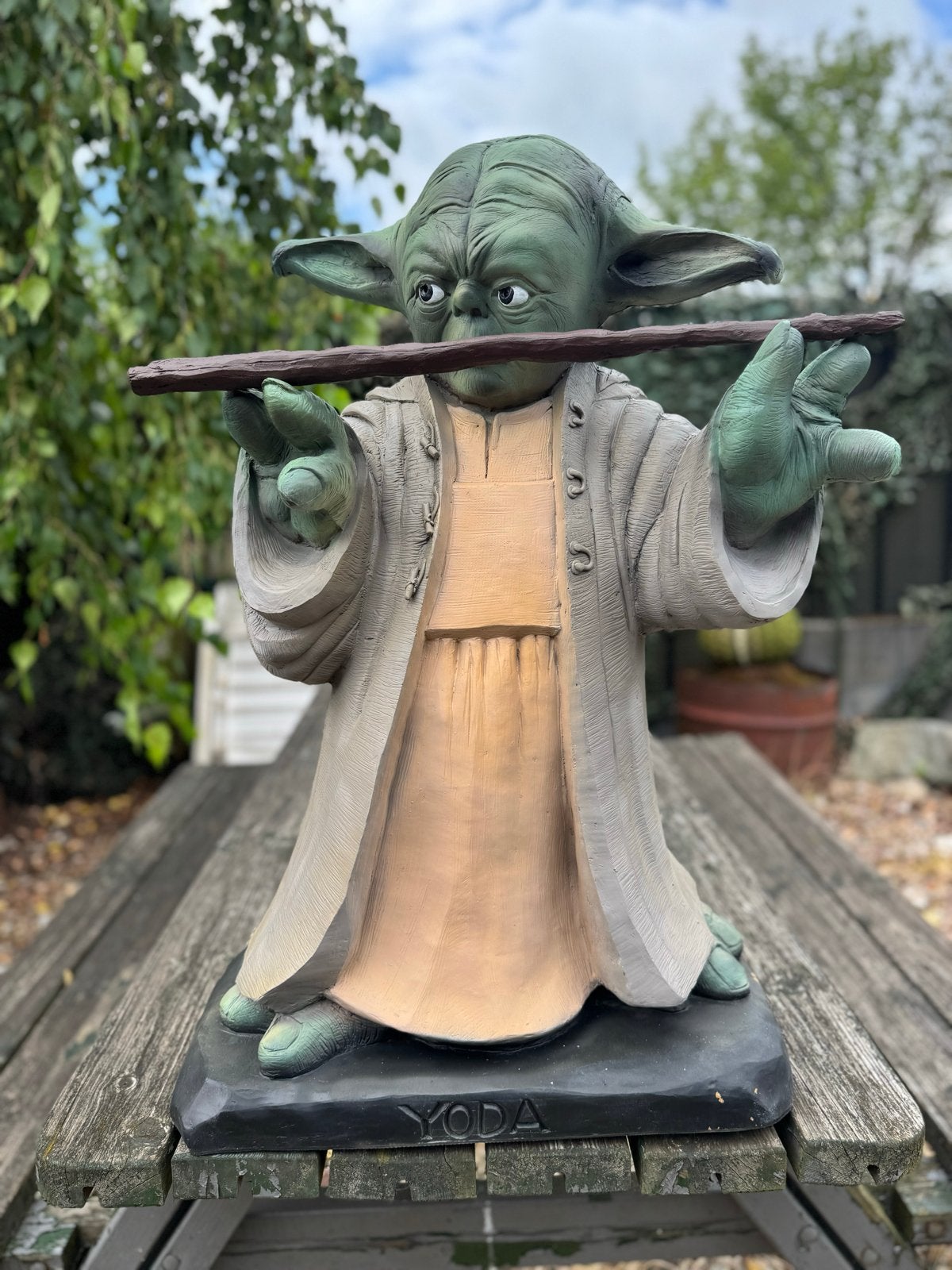 Grote Yoda beeld - Star Wars Decoratie, Ophalen, Gebruikt, Fantasy