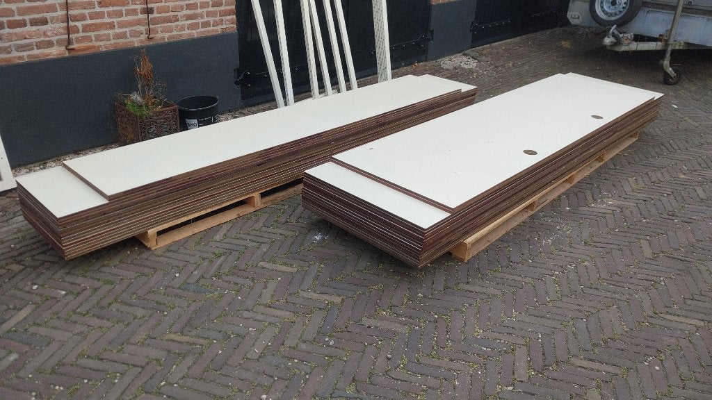 beschoeiing platen 15 mm dik trespa ( onderhoudsvrij ), Ophalen of Verzenden, Gebruikt