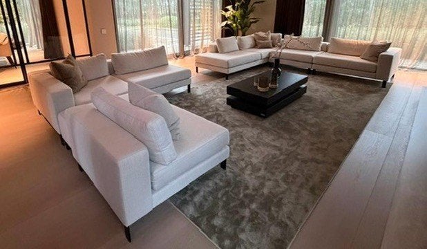 Luxe Modulaire Hoekbank - Crèmekleurig, Huis en Inrichting, Ophalen, 300 cm of meer, Modern, Luxe, Comfortabel, Zo goed als nieuw