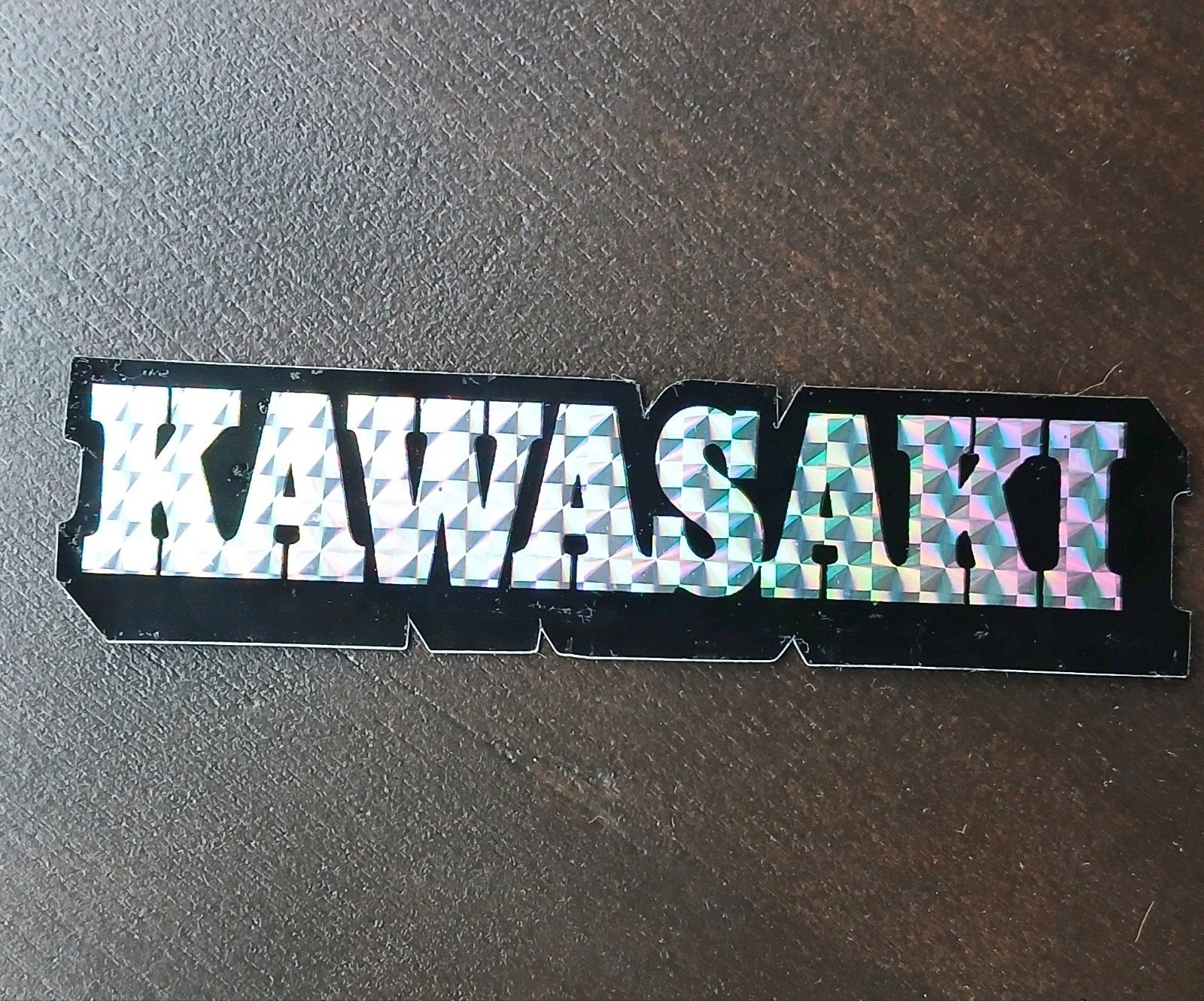 Vintage sticker auto motor brommer Kawasaki holografisch, Ophalen of Verzenden, Auto of Motor
