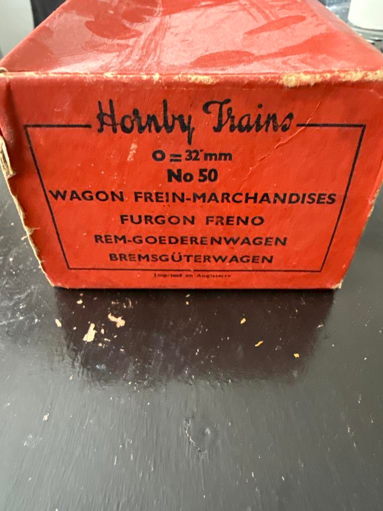 Hornby Trains No. 50 Rem-Goederenwagen verpakking, Overige merken, Gebruikt, Gelijkstroom of Wisselstroom, Wagon