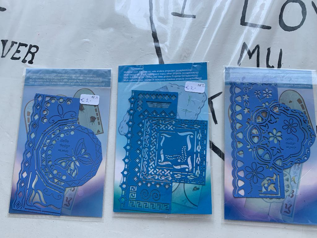 Embossing multi mallen set van 3 Scrapbooking borduren, Hobby en Vrije tijd, Ophalen of Verzenden, Nieuw, Frame of Mal, Scrap