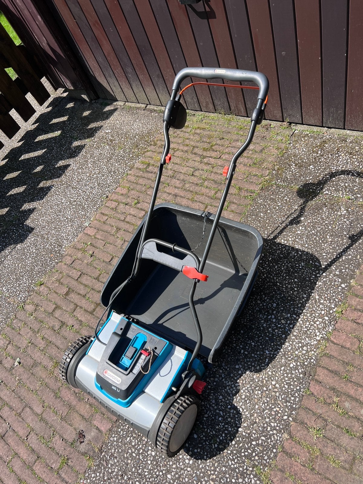 Gardena 380 LI kooimaaier met opvangbak, Ophalen, Gebruikt, Accu-grasmaaier, Opvangbak