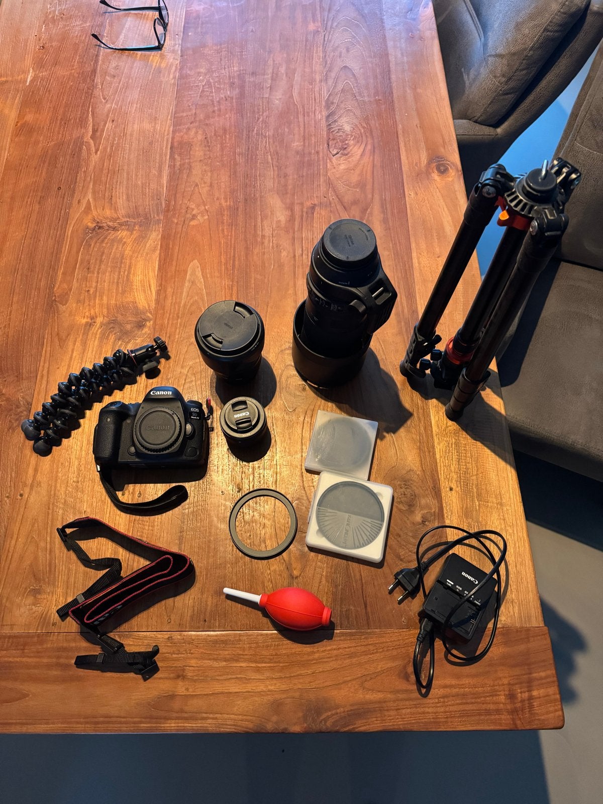Canon EOS 5D Mark IV met lenzen en accessoires, Canon, Camera, Ophalen, Zo goed als nieuw