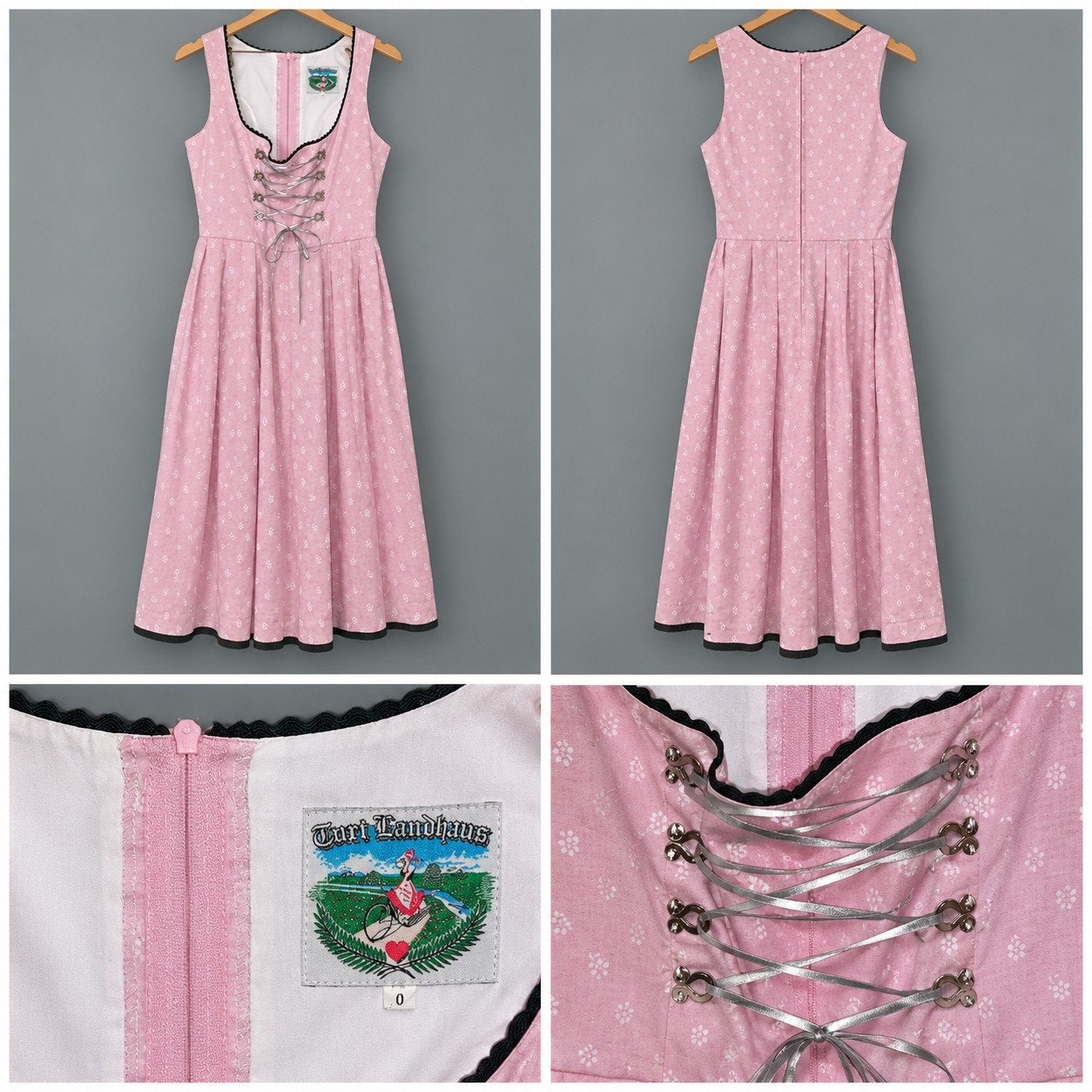 Roze Dirndl Jurk van Turi Landhaus xs, Turi Landhaus, Ophalen of Verzenden, Zo goed als nieuw, Knielengte