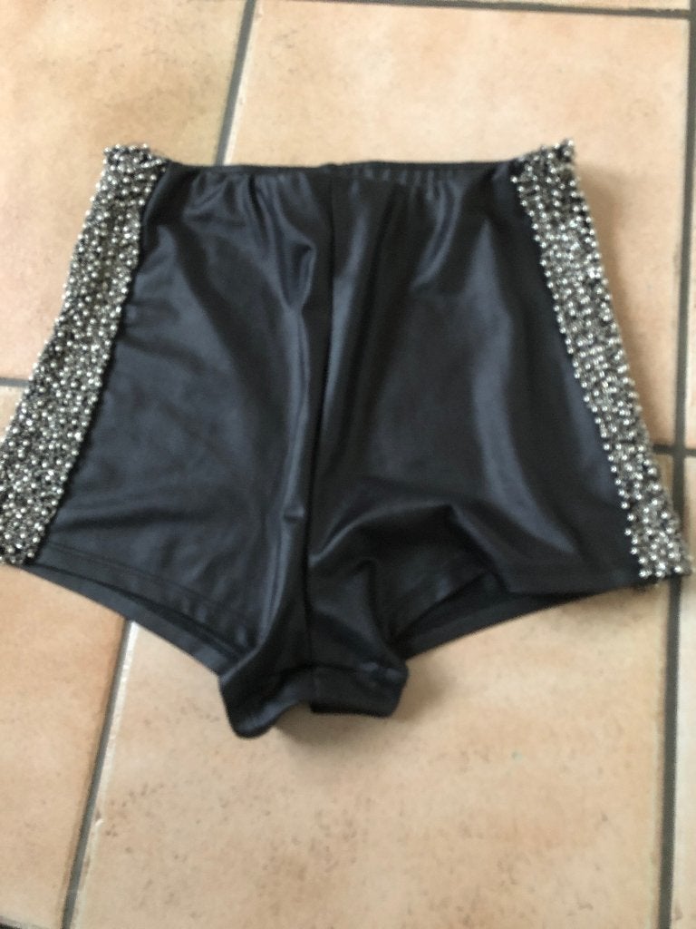 Kiki Riki Zwarte Shorts met Kralen/Glitters, maatje S, Kort, Zwart, Ophalen of Verzenden, Maat 36 (S)