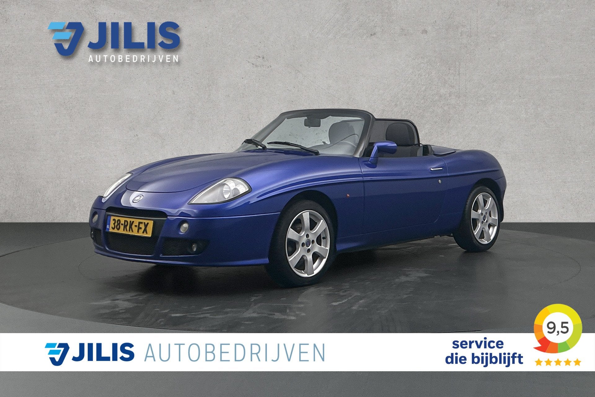 Fiat Barchetta 1.8-16V Emotion | Hardtop + softtop | Org NL, 4 cilinders, Cabriolet, Blauw, 450 kg
