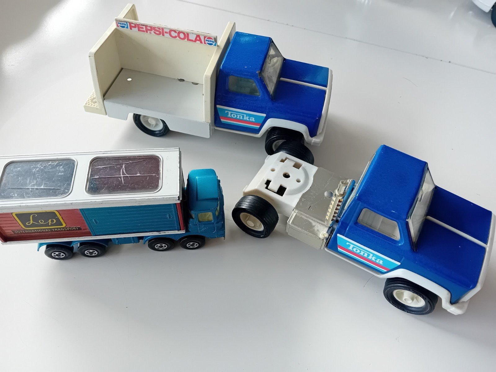 Vintage Tonka en Scammel Speelgoedvrachtwagens, Ophalen of Verzenden, Gebruikt
