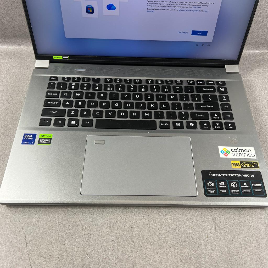 Acer Predator Triton Neo 16 | Ultra 7 | 16GB | 1TB | 403705, Met videokaart, Qwerty, Ultra 7, Acer predator Triton Neo 16