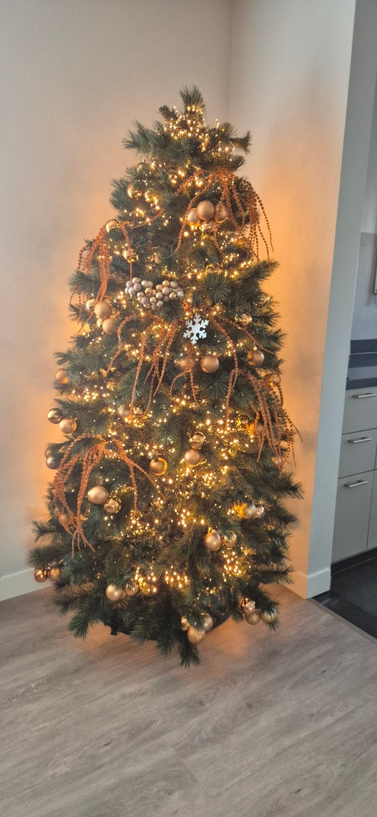 kunst kerstboom 210cm hoog, Ophalen, Zo goed als nieuw