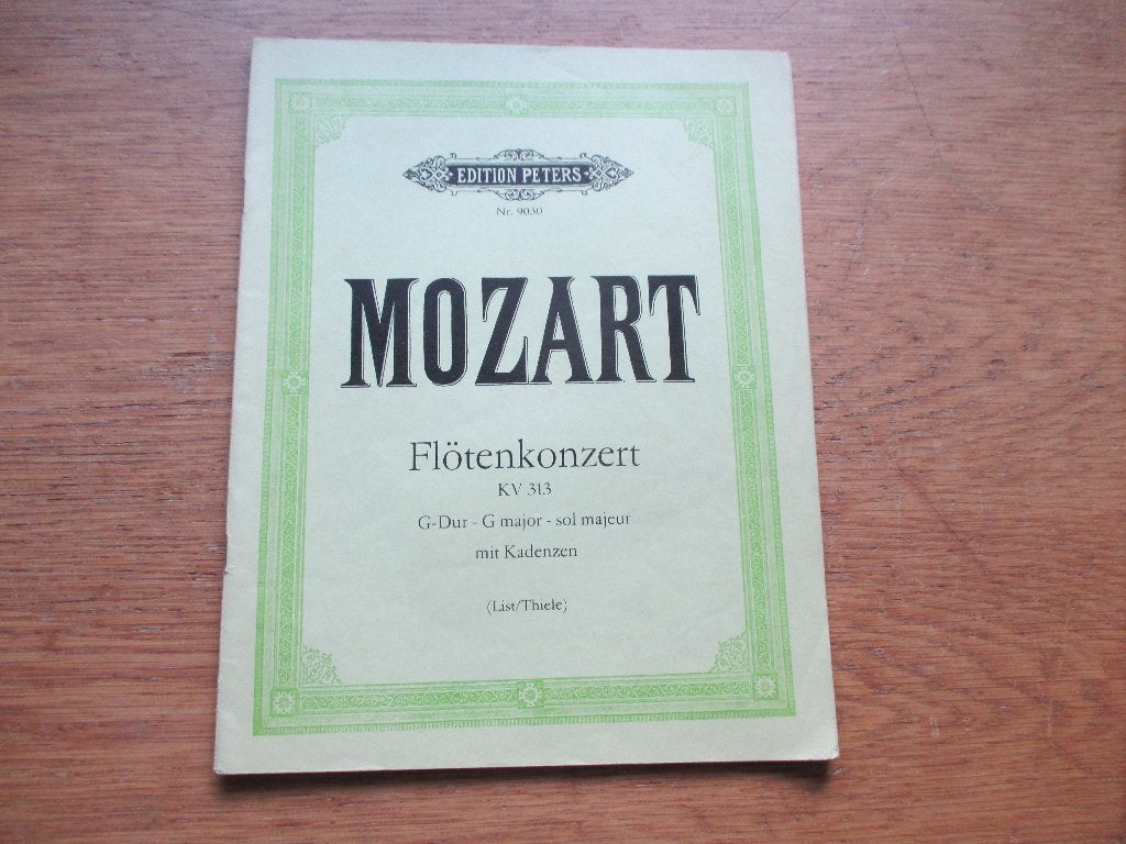MOZART FLÖTENKONZERT G MAJEUR - DWARSFLUIT + PIANO, Gebruikt, Klassiek, Dwarsfluit of Piccolo, Ophalen of Verzenden