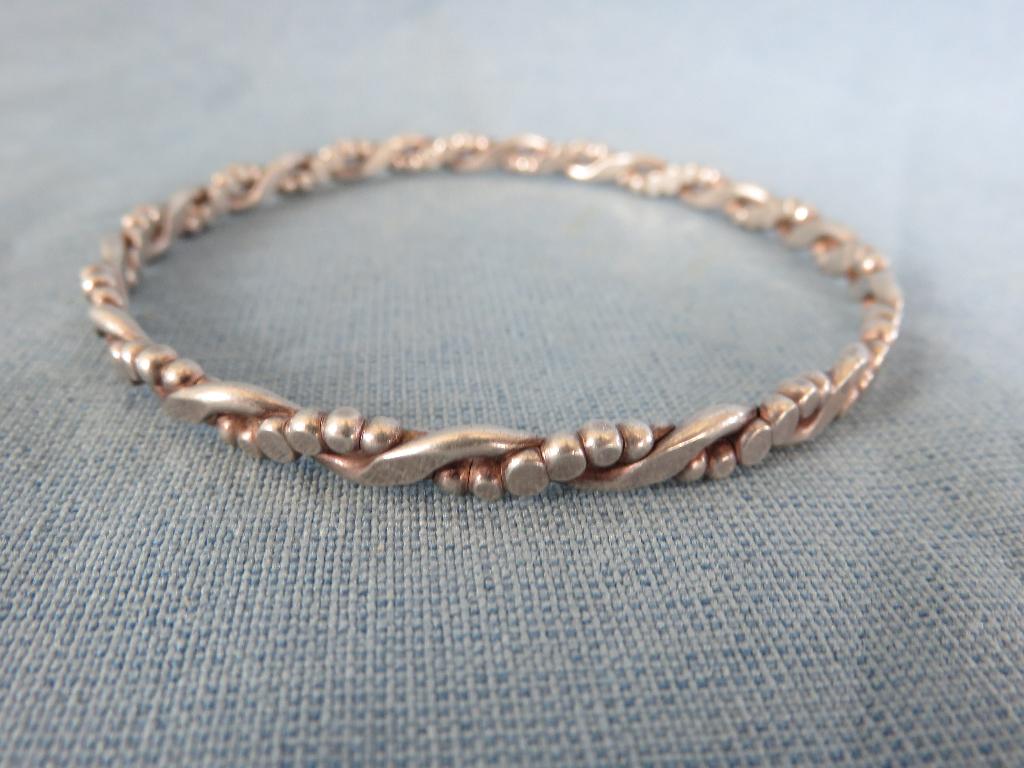 Antieke armband in zilver - 19e - 20e eeuw, Ophalen of Verzenden, Zilver, Armband