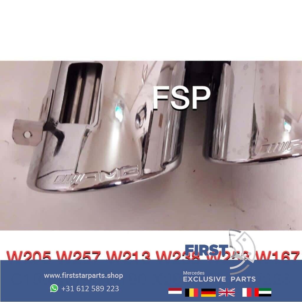 2020 FACELIFT 43 53 AMG UITLAATSIERSTUKKEN SET ORIGINEEL Mer, Auto-onderdelen, Gebruikt, -, Ophalen of Verzenden, -