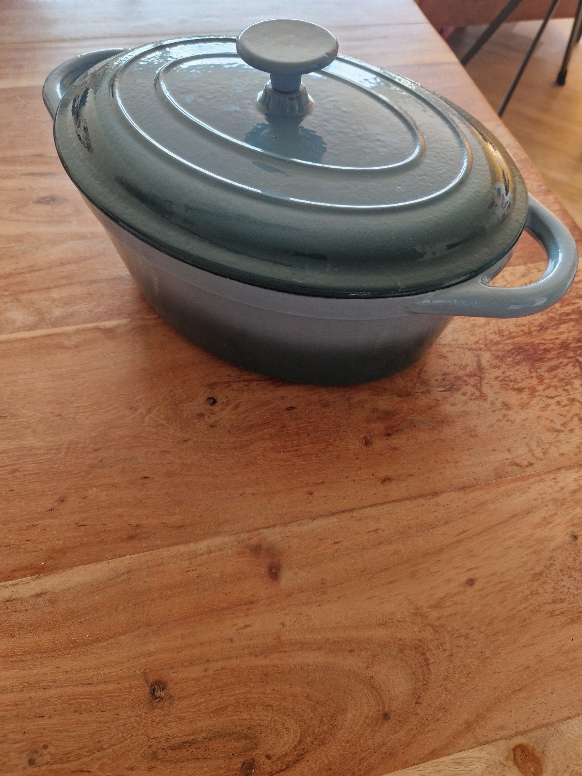Gietijzeren Braadpan - Ovale Vorm - Zo goed als nieuw, Ophalen of Verzenden, Zo goed als nieuw, Met deksel, Overige merken