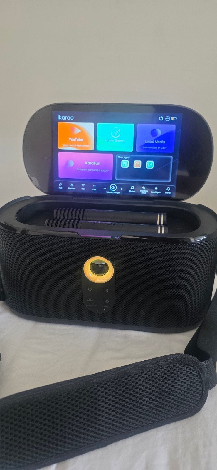 Ikarao Shell S3 Karaoke Systeem met Microfoons, Ophalen