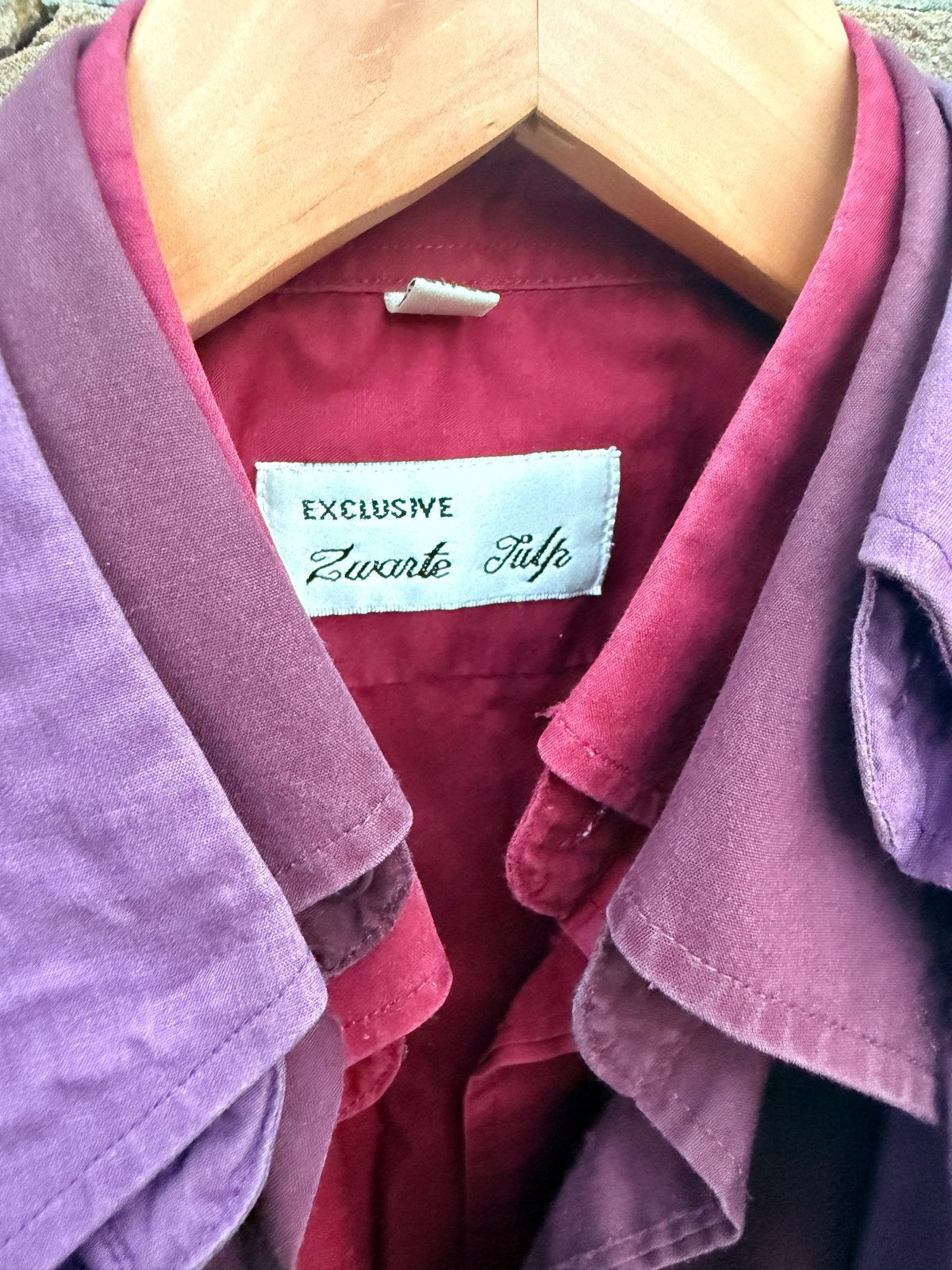 4 Zwarte Tulp heren overhemden maat S 37/38, Kleding | Heren, Overhemden, Ophalen of Verzenden, Gedragen, Rood, Halswijdte 38 (S) of kleiner