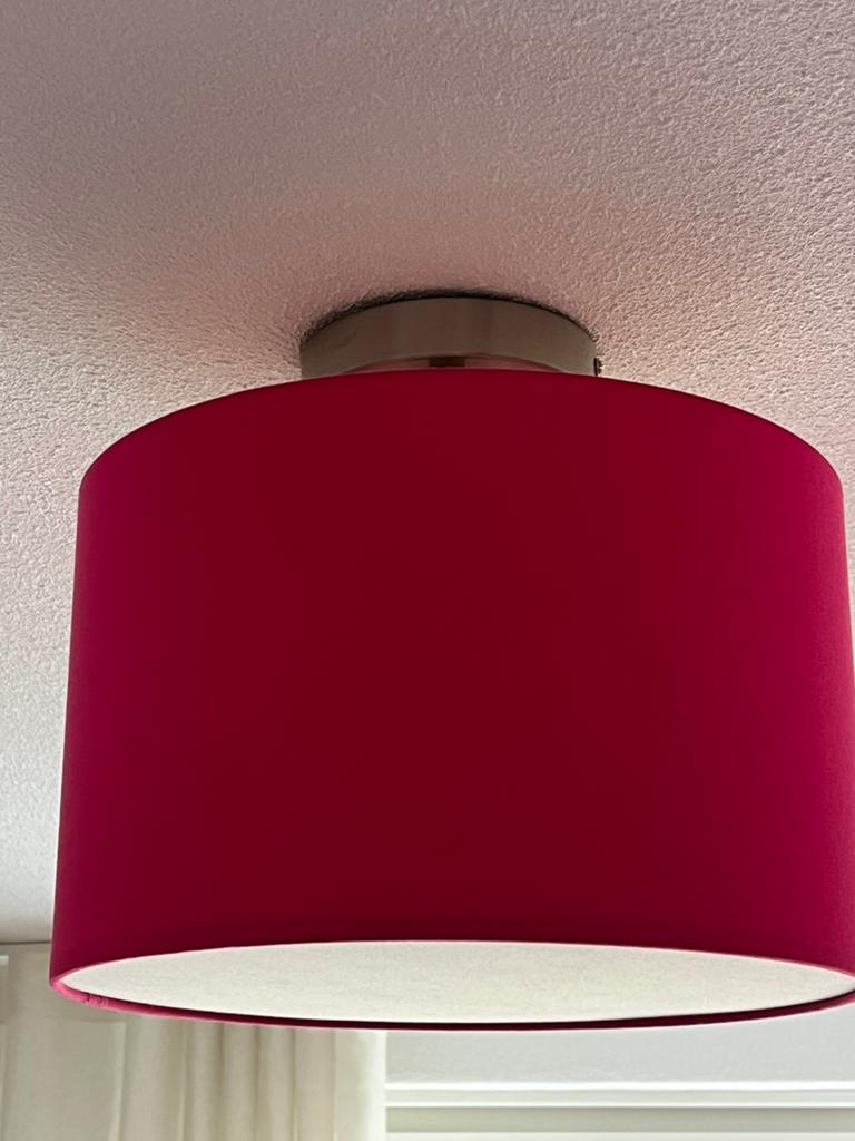 Lamp roze 32cm, Ophalen of Verzenden, Zo goed als nieuw, Stof