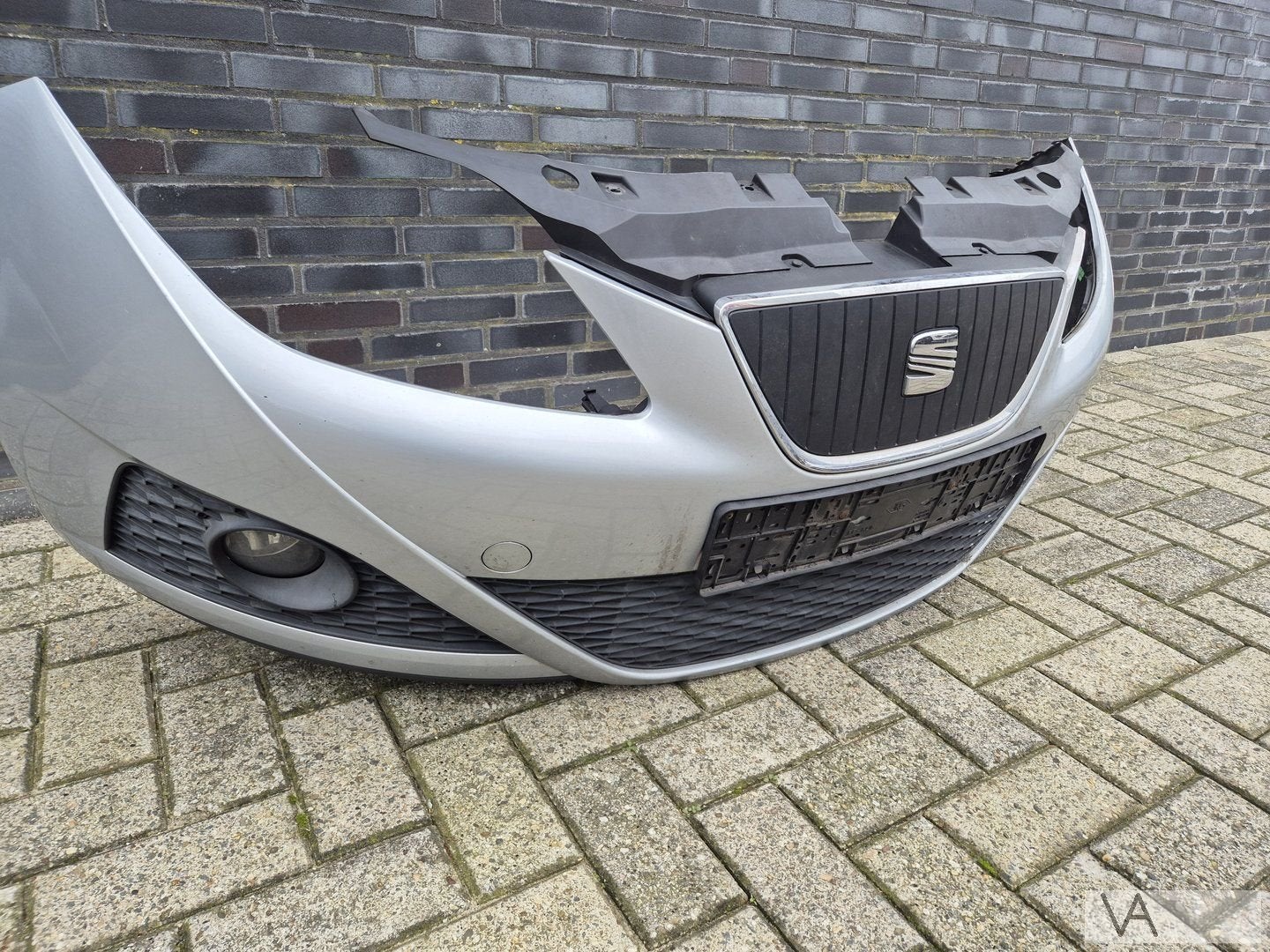 Seat Ibiza 6j 2008 - 2013 voorbumper zilver met mistlampen, Gebruikt, -, Voor, -
