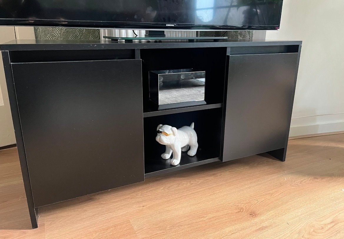 Gratis - zwart TV-meubel, Ophalen, Gebruikt, 100 tot 150 cm, Minder dan 100 cm