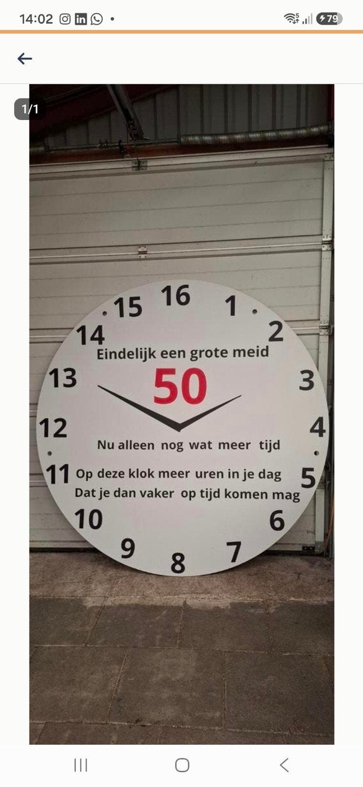 Houten klok voor Sarah die altijd te laat is, Ophalen, Nieuw, Abraham of Sarah