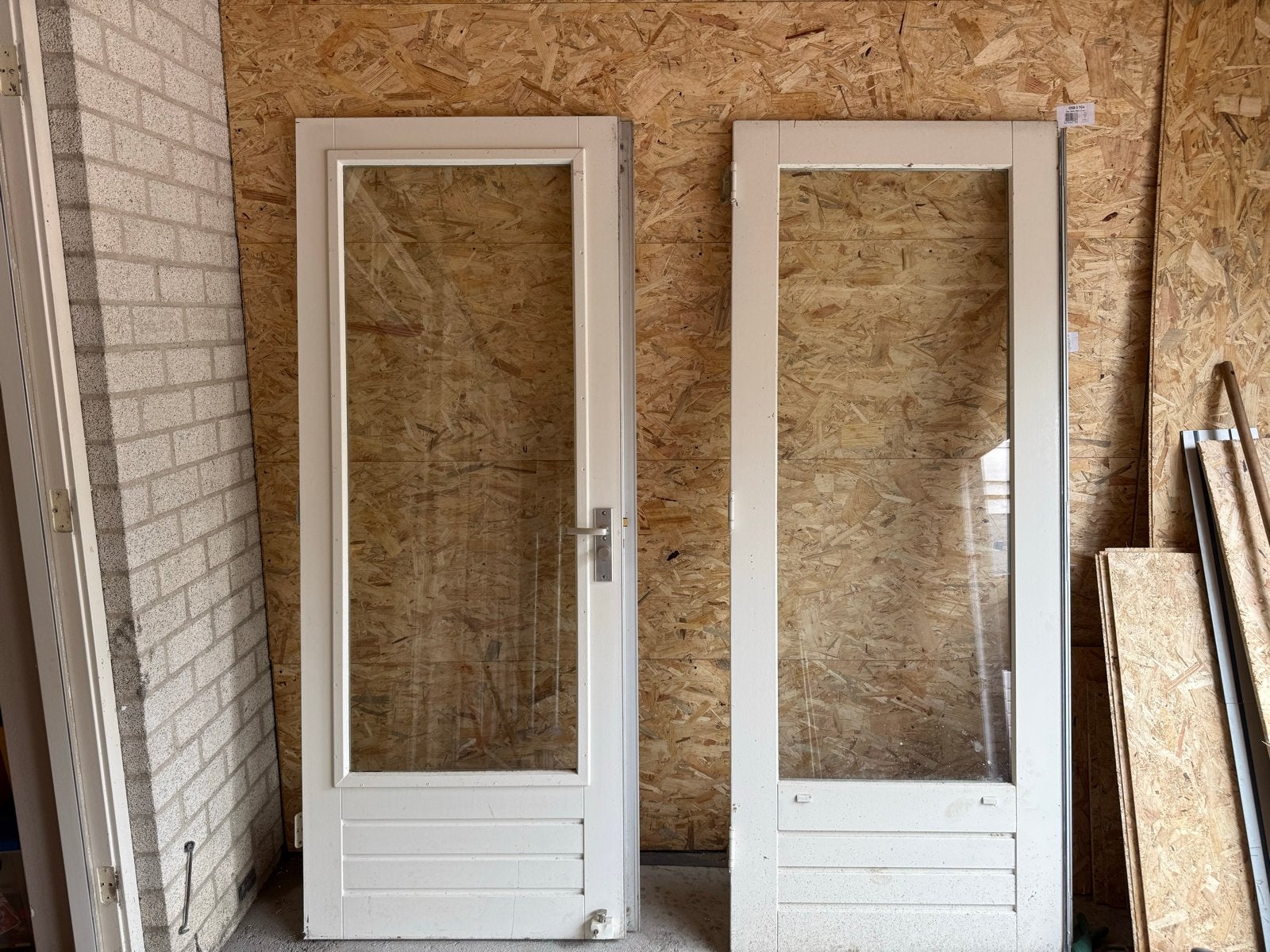 Openslaande  houten deuren met dubbel glas, Gebruikt, 80 tot 100 cm, Binnendeur, Ophalen of Verzenden