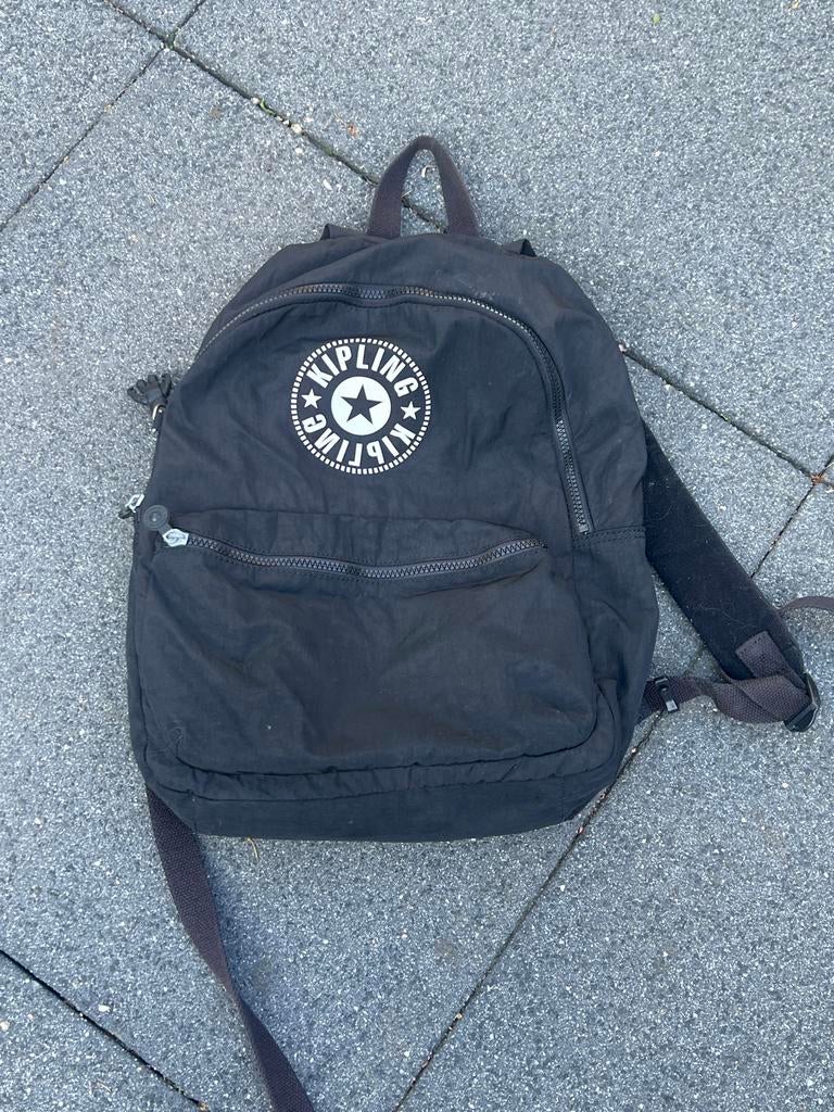 Kipling rugzak - Zwart, gebruikt, Gebruikt, Kipling, 25 tot 40 cm, Ophalen of Verzenden
