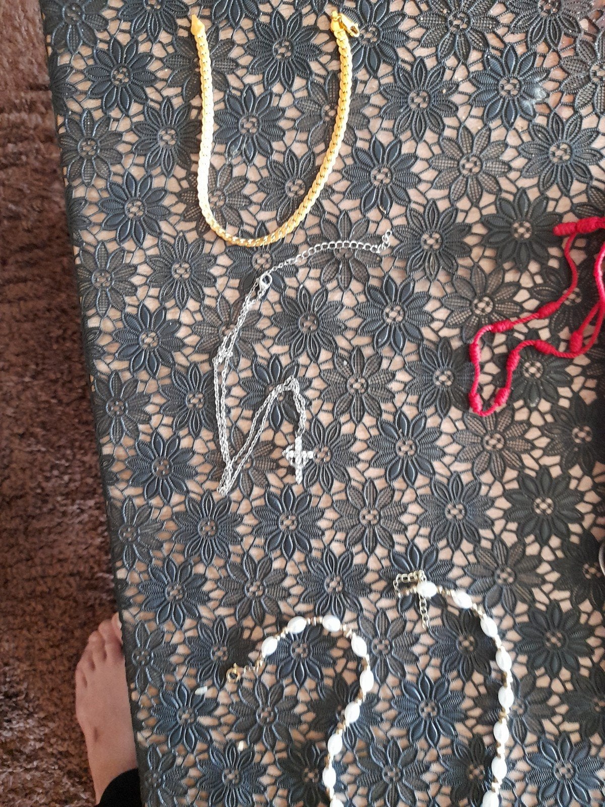 Zilveren kruisje met ketting - 45cm, Ophalen of Verzenden