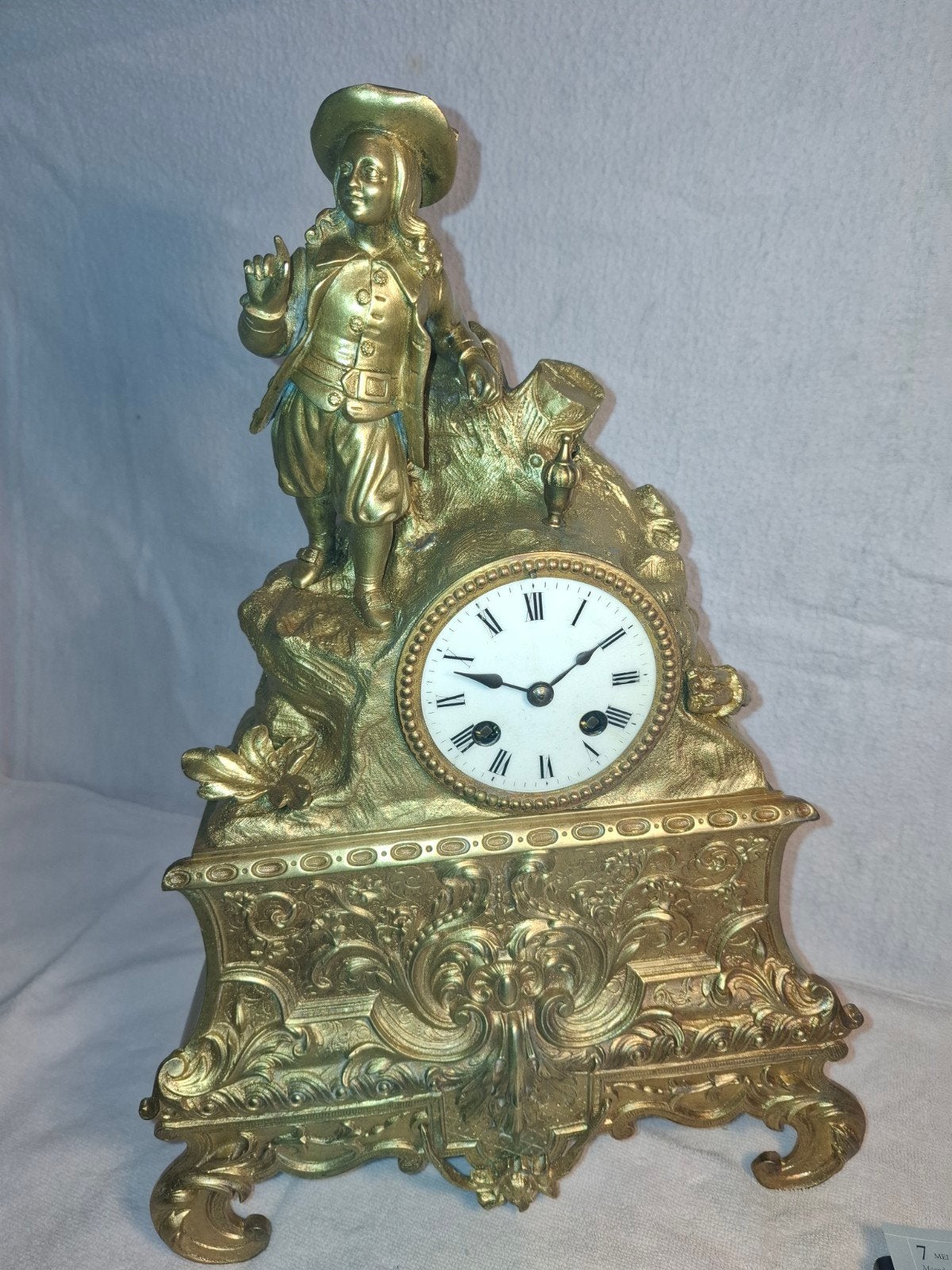 Bronzen pendule met goed lopend uurwerk, Ophalen of Verzenden