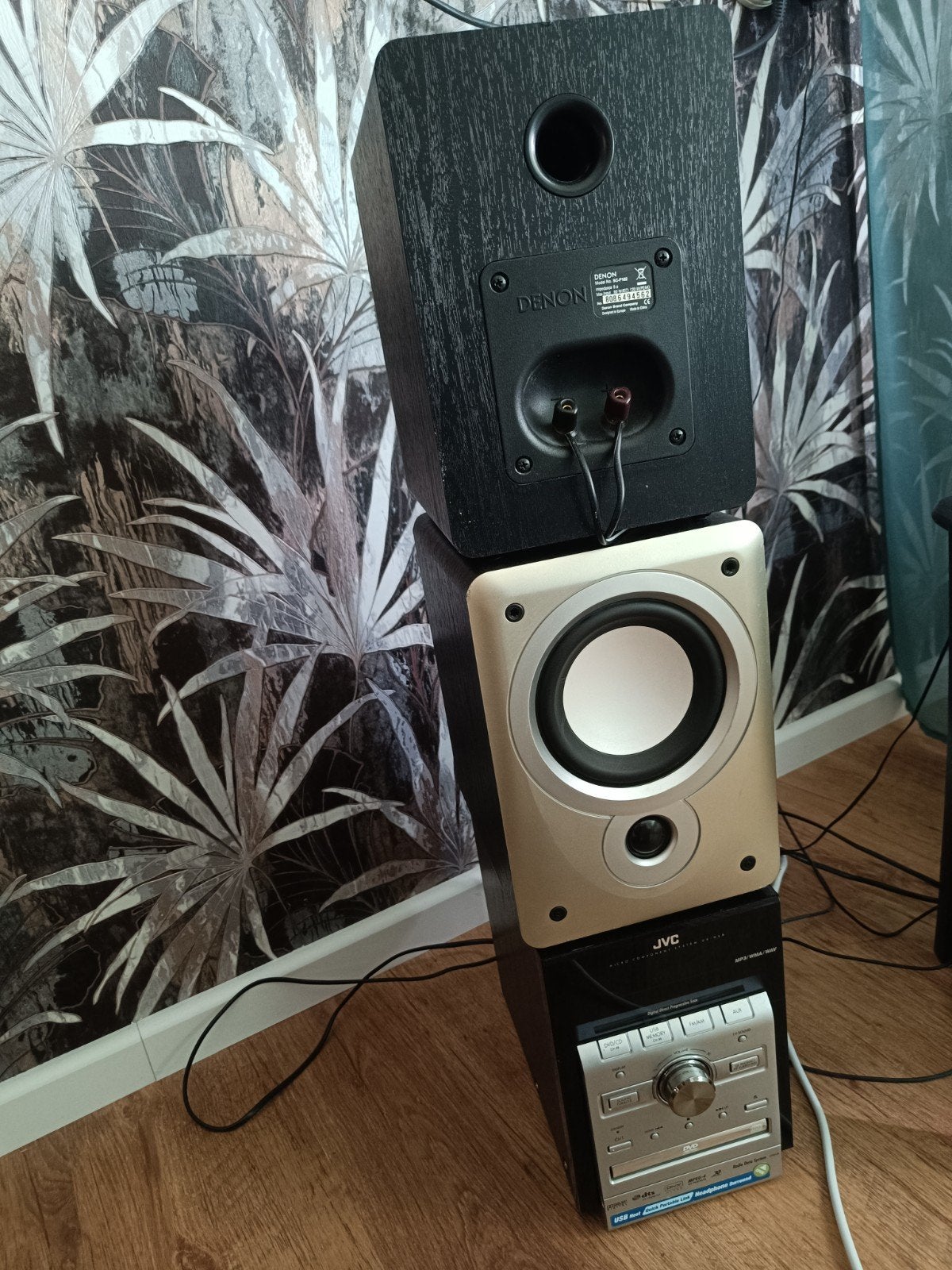 Denon SC-F102 Boekenplank Luidsprekers (Set van 2), Gebruikt, Ophalen of Verzenden, Geschikt voor surround/home cinema, Minder dan 60 watt